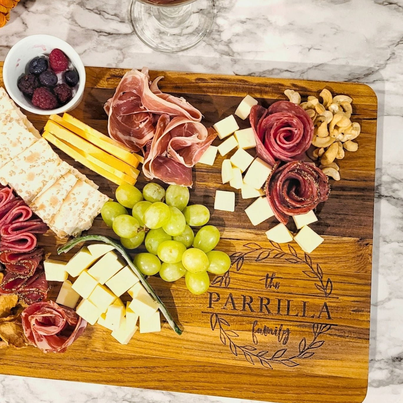 premium mixed wood cutting board