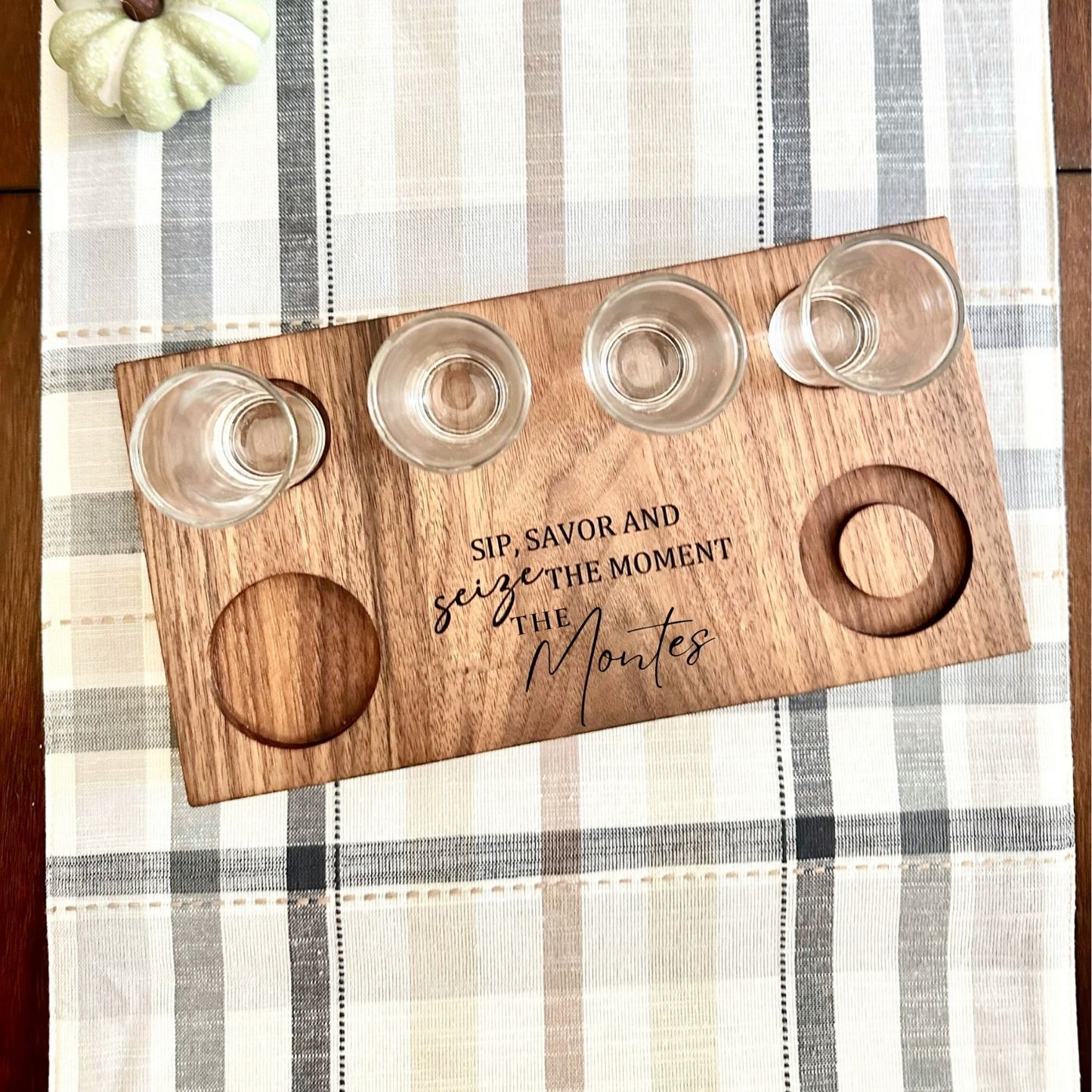 personalized tequila shot board