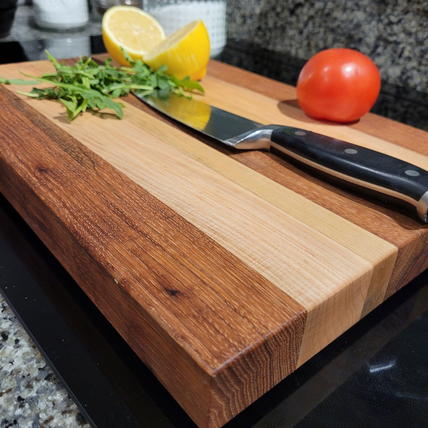 premium mixed wood cutting board 