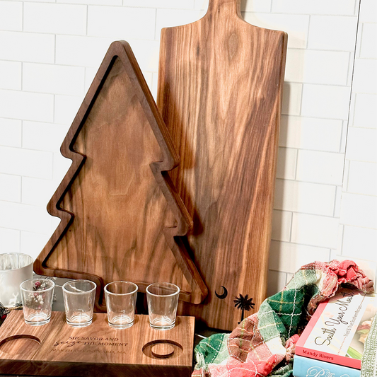 Christmas tree shaped charcuterie board, Christmas tree shaped cutting board
