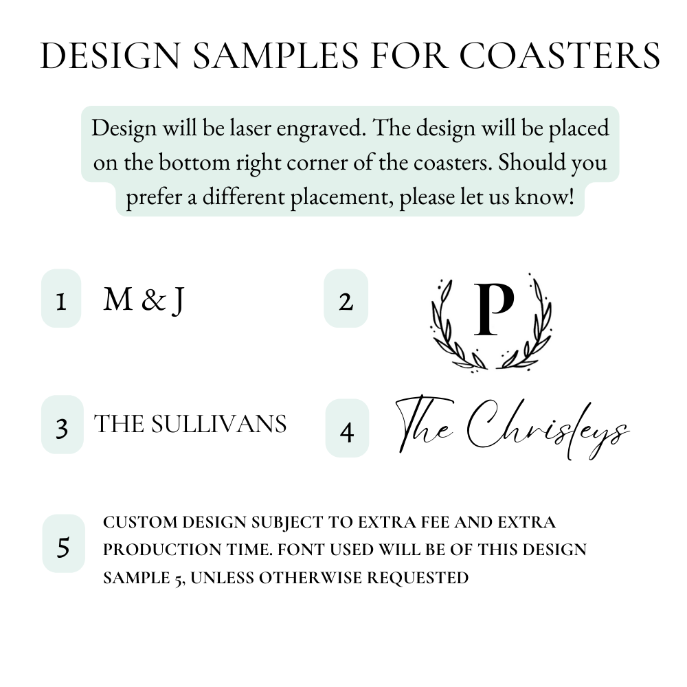 walnut wood coaster personalized