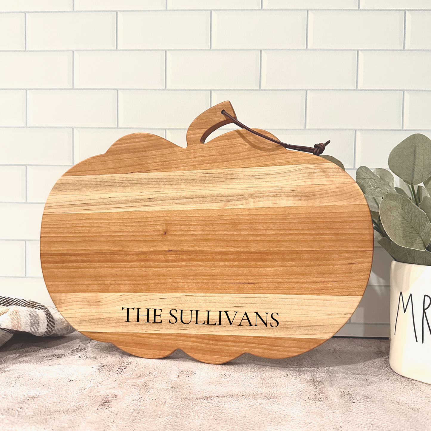 Pumpkin Shaped Serving Tray - Versatile Hardwood Cutting Board and Charcuterie Board