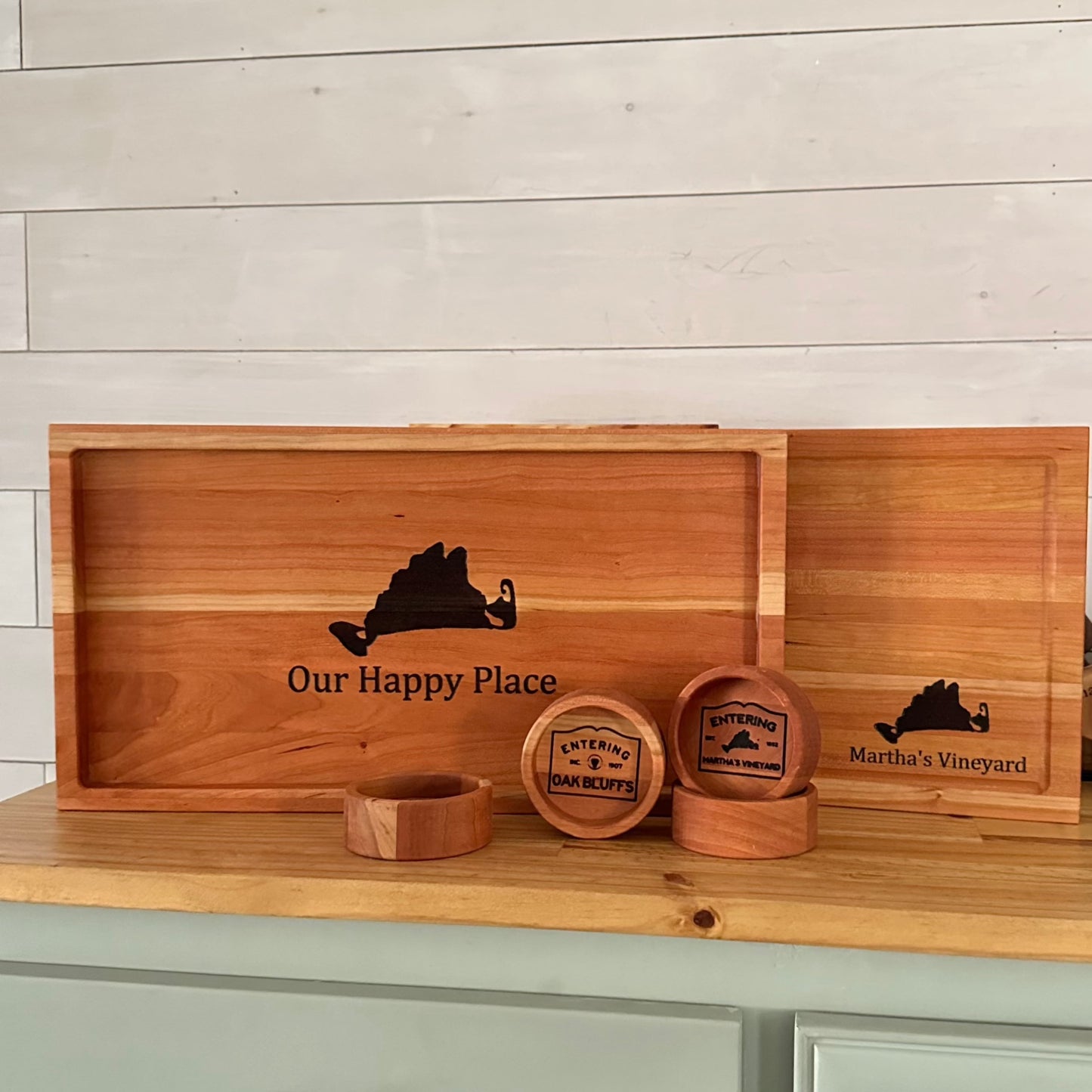 cherry wood personalized charcuterie board
