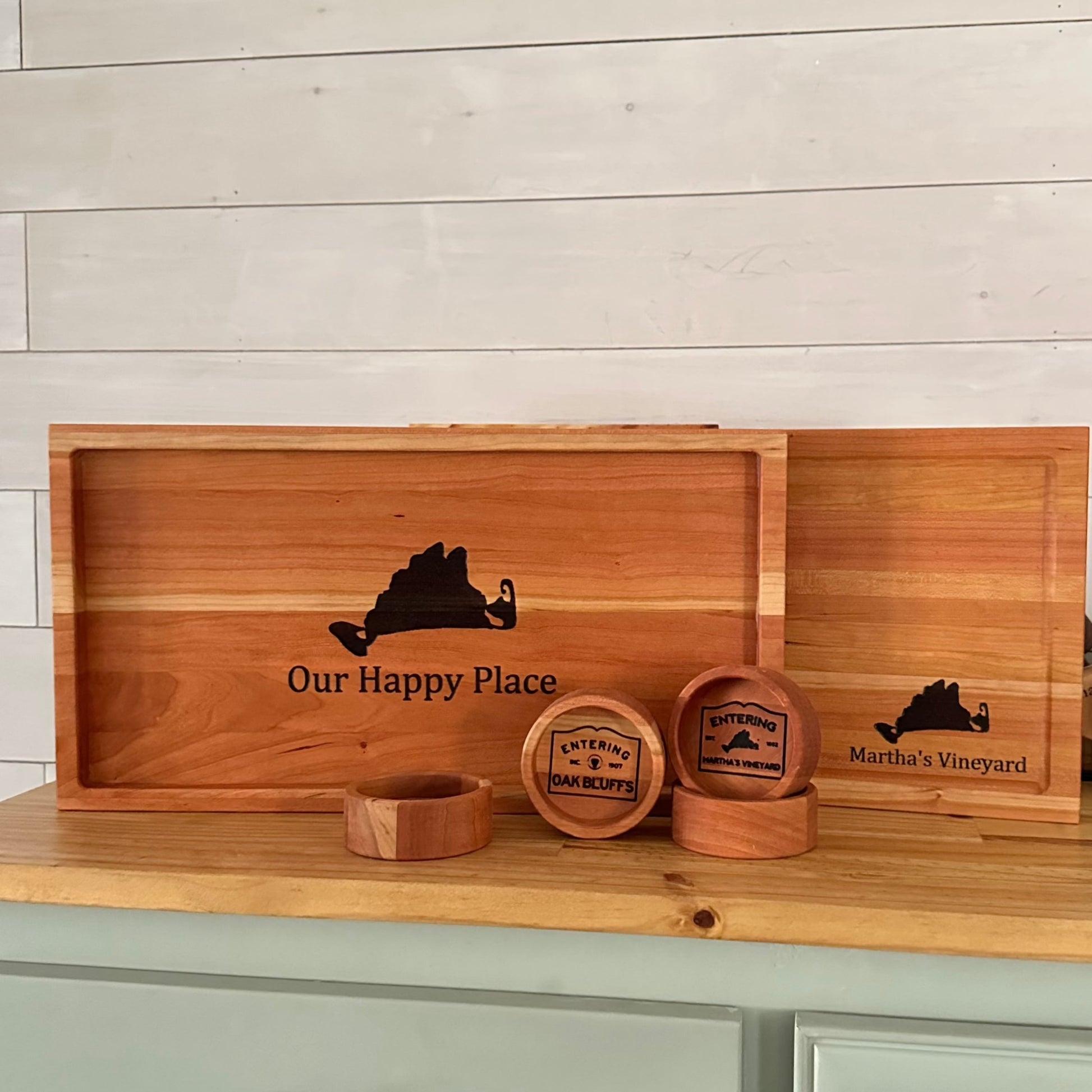 cherry wood personalized charcuterie board