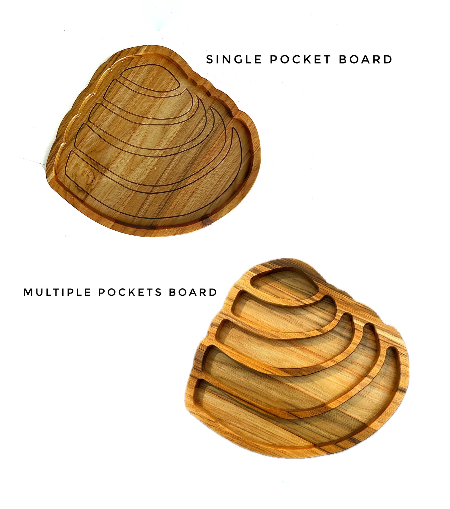 Pawleys Island Shell-Shaped Wooden Charcuterie Board (26")
