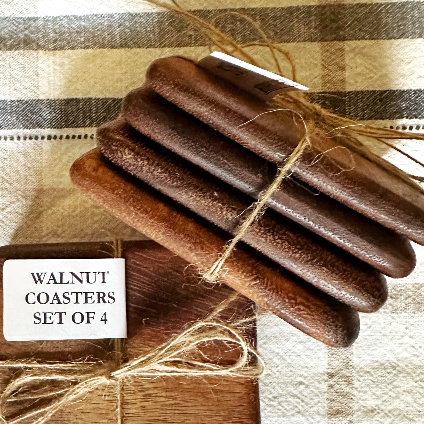 walnut wood coaster personalized