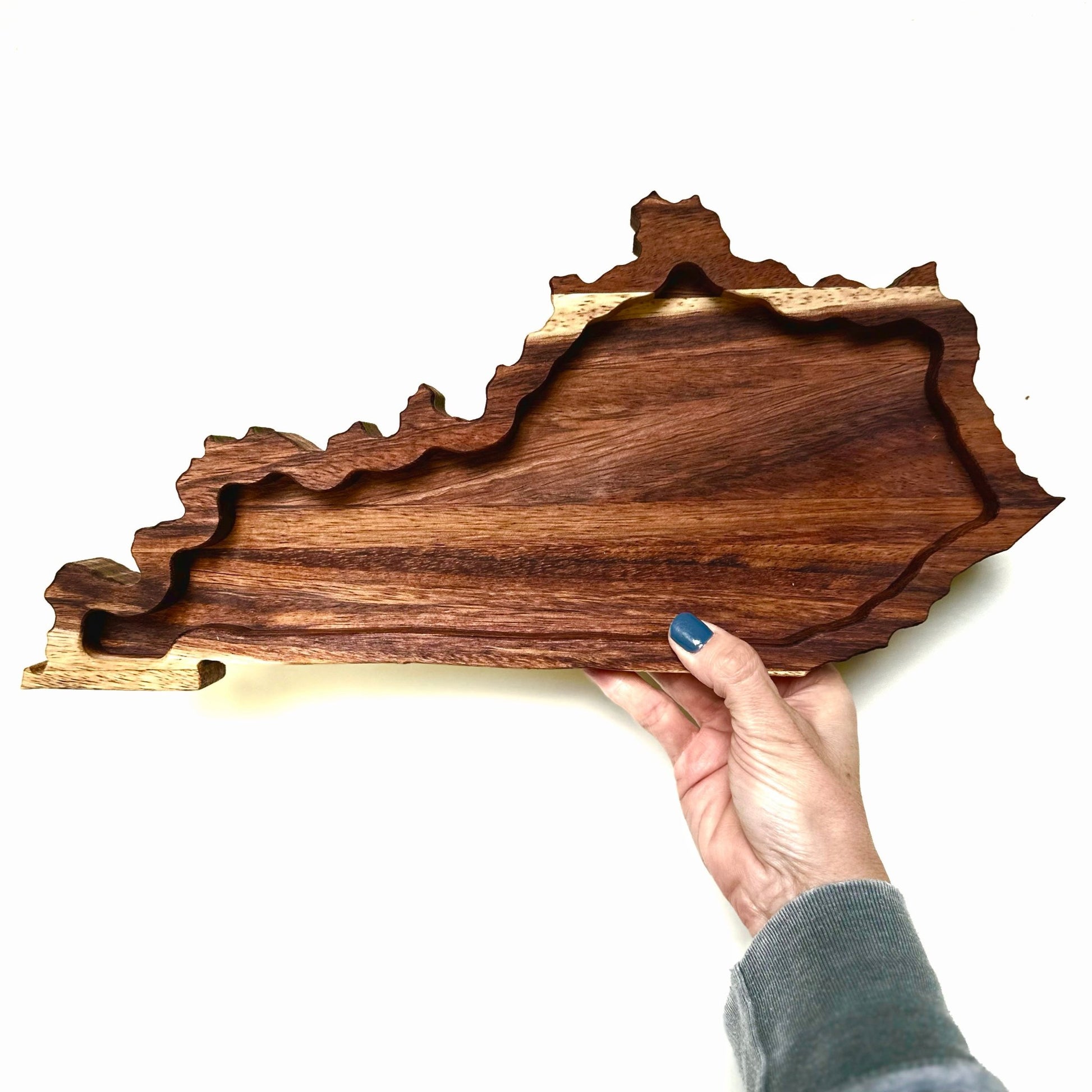 Kentucky shaped charcuterie board that can be used as a centerpiece decor