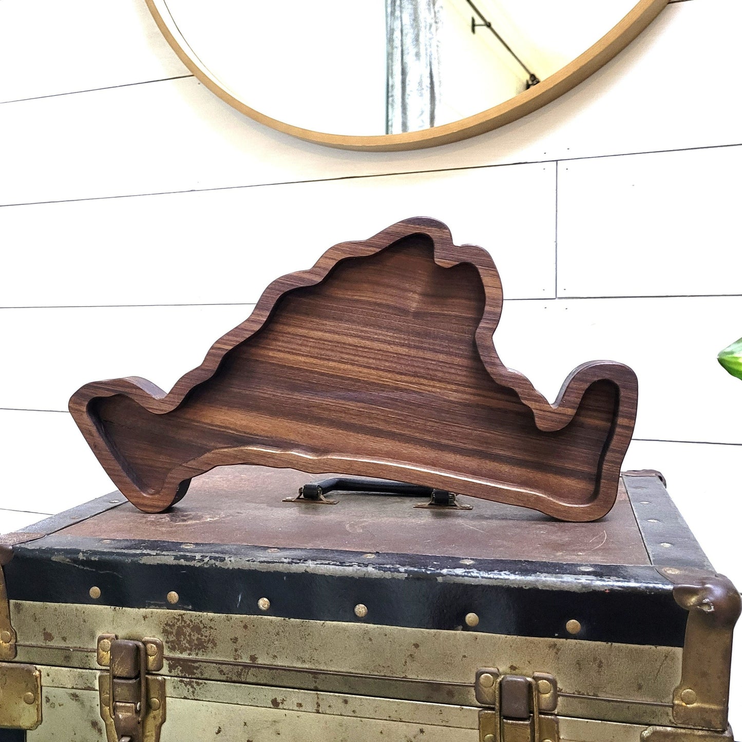 premium walnut wood charcuterie board shaped as Marthas Vineyard