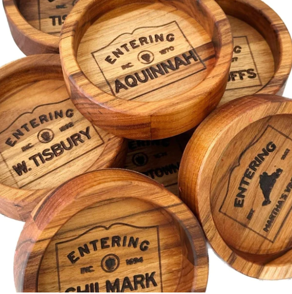 champagne wine bottle coasters