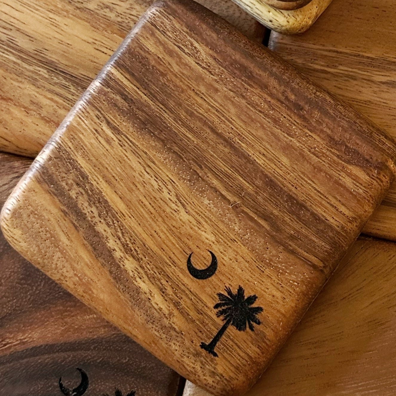 walnut wood coaster personalized