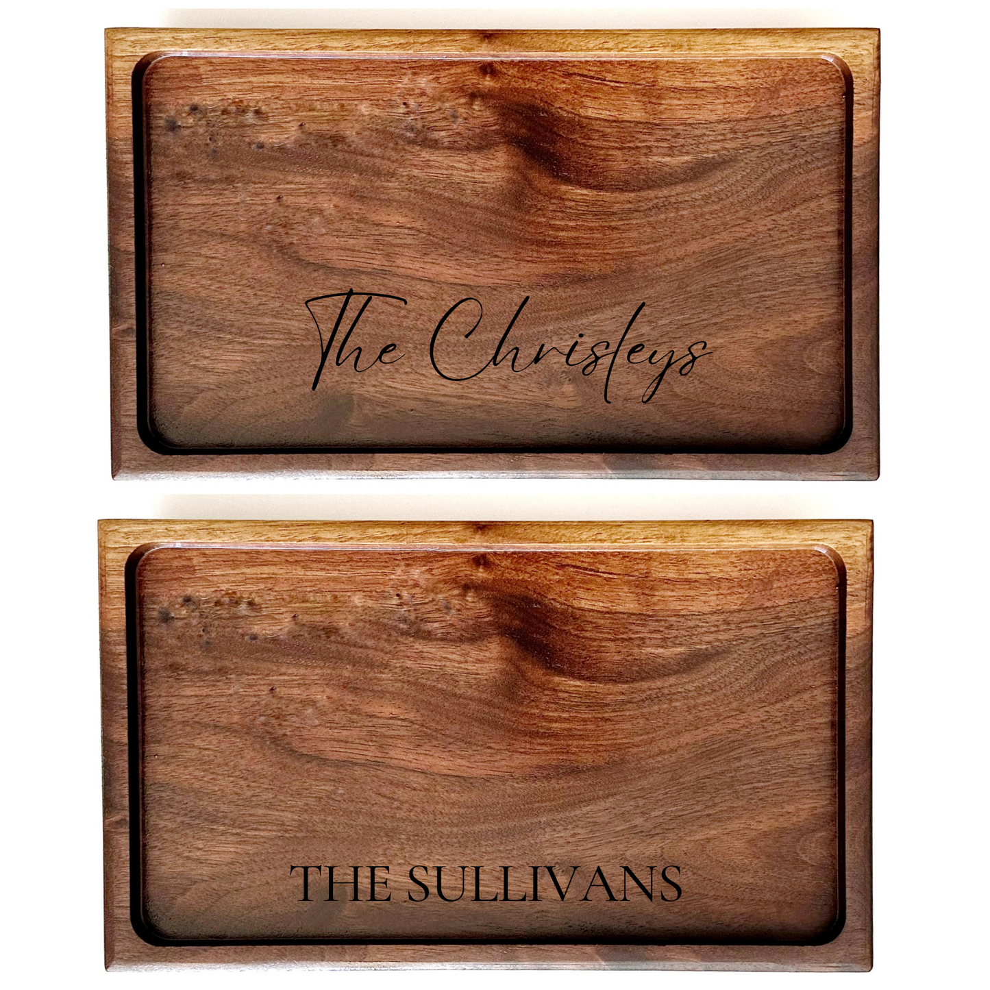 Wooden EDC tray holds essentials - perfect gift for weddings and anniversaries