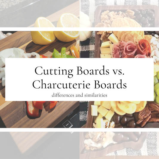Cutting boards vs. charcuterie boards