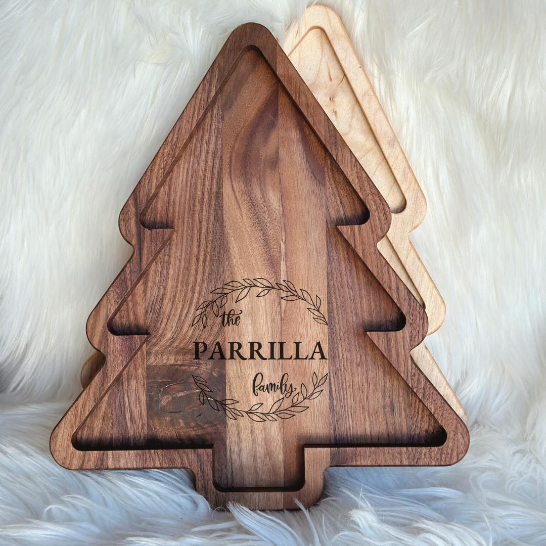Personalized Wooden Charcuterie Christmas Tree
