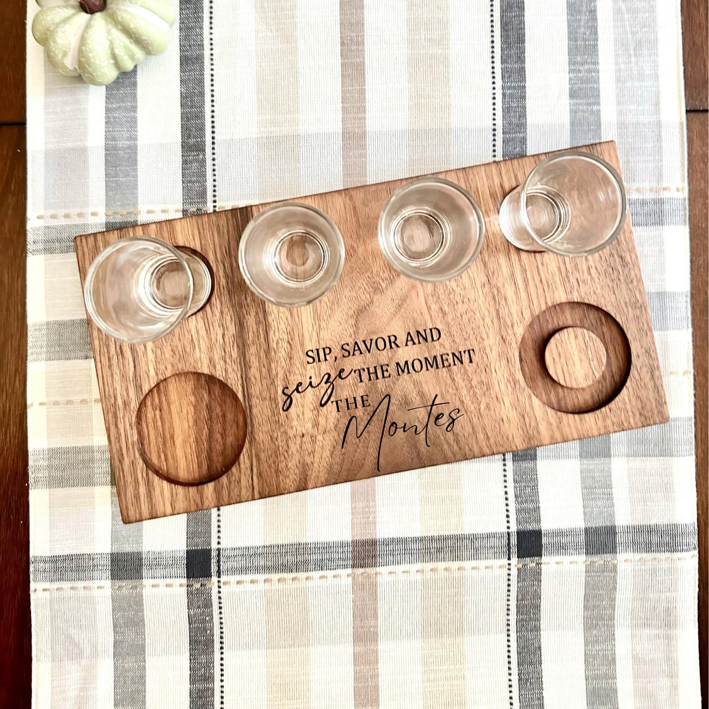 personalized tequila flight set, tequila shot board set