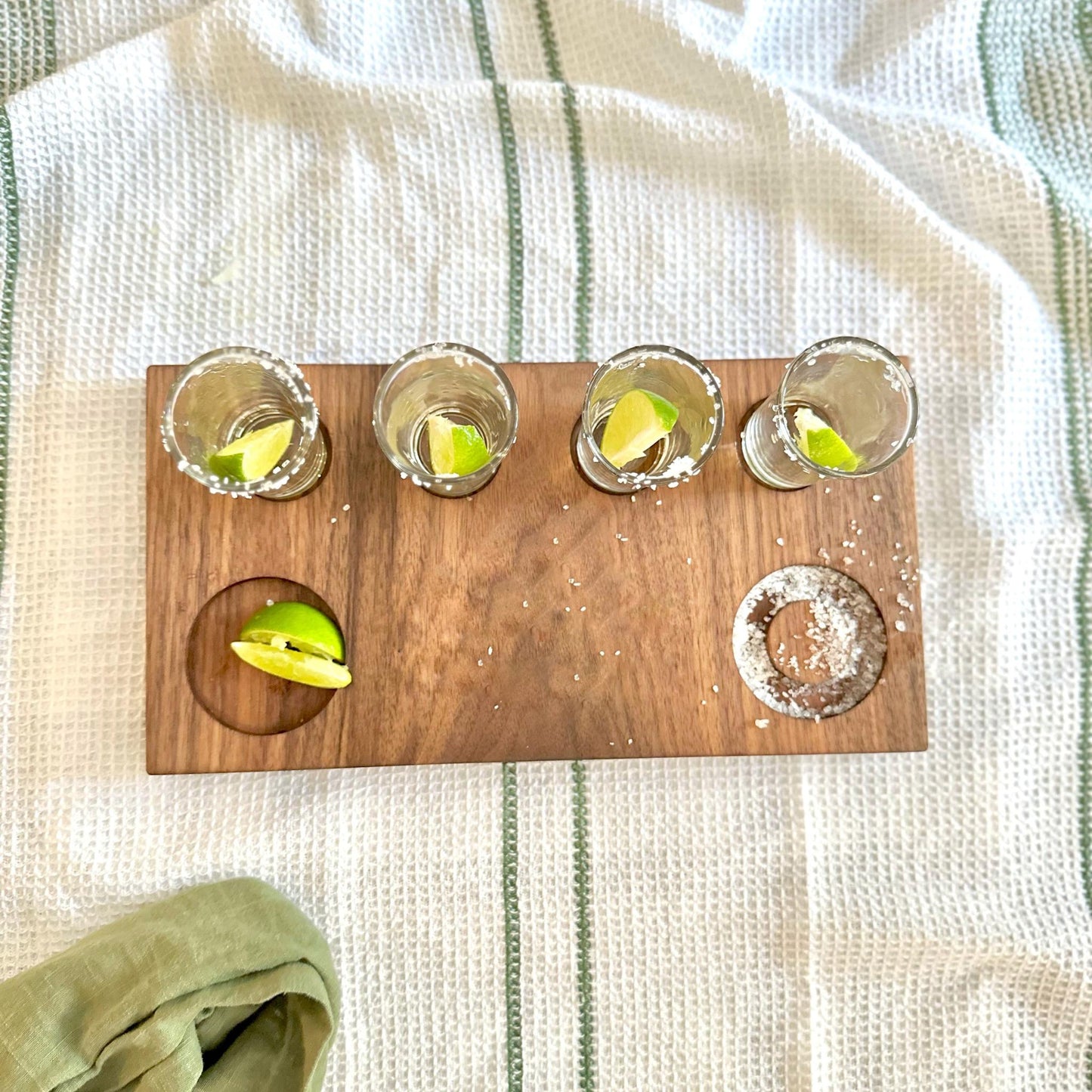 personalized tequila flight set, tequila shot board set