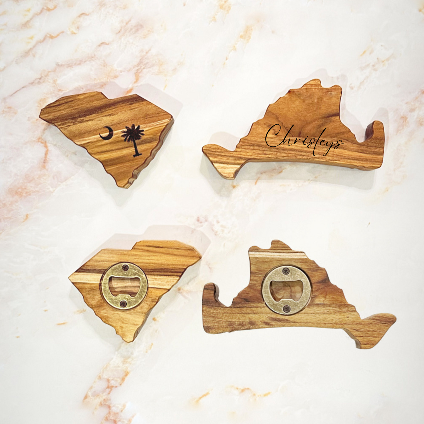 wooden bottle opener - shaped and personalized
