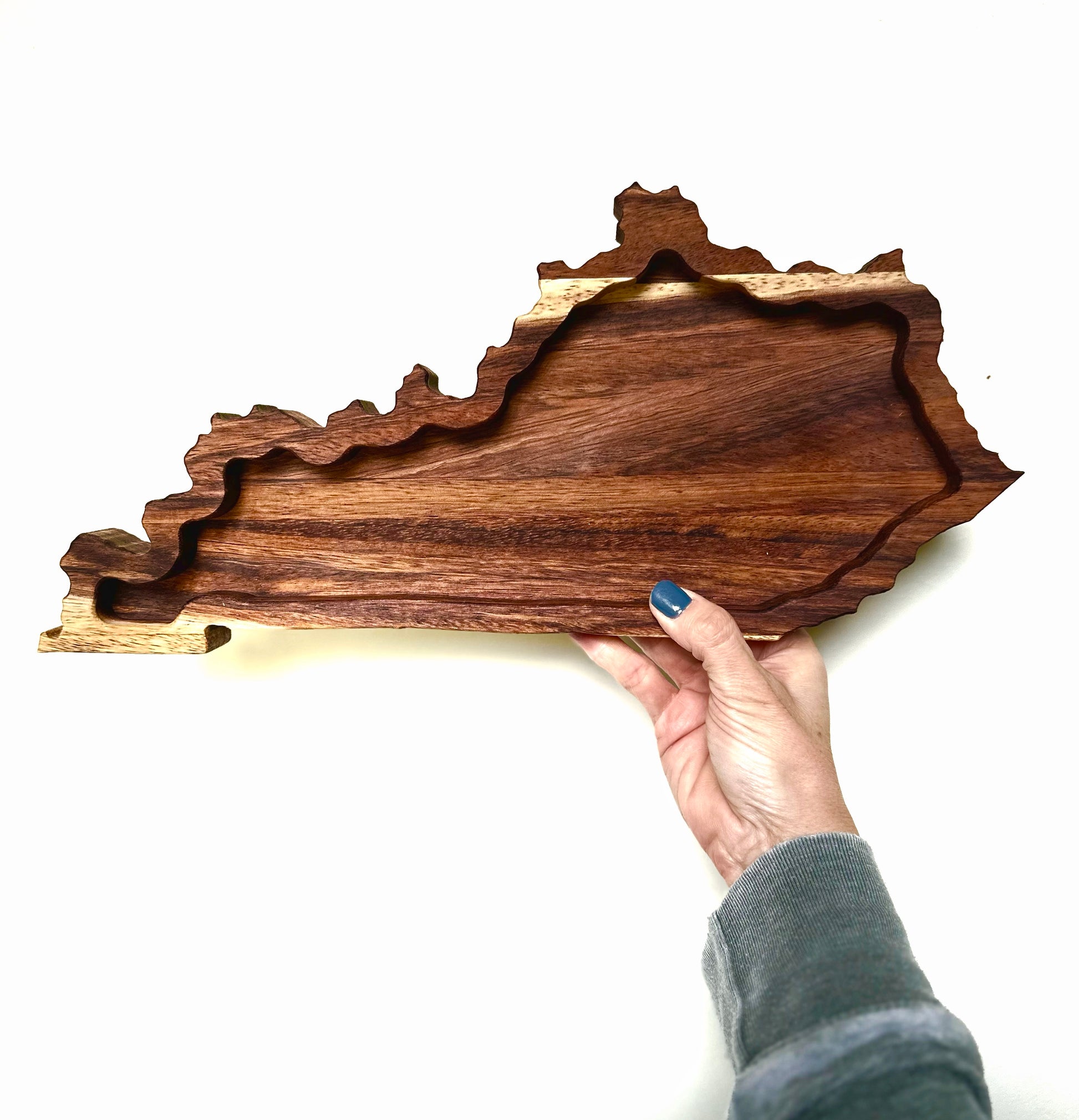 Kentucky shaped charcuterie board that can be used as a centerpiece decor