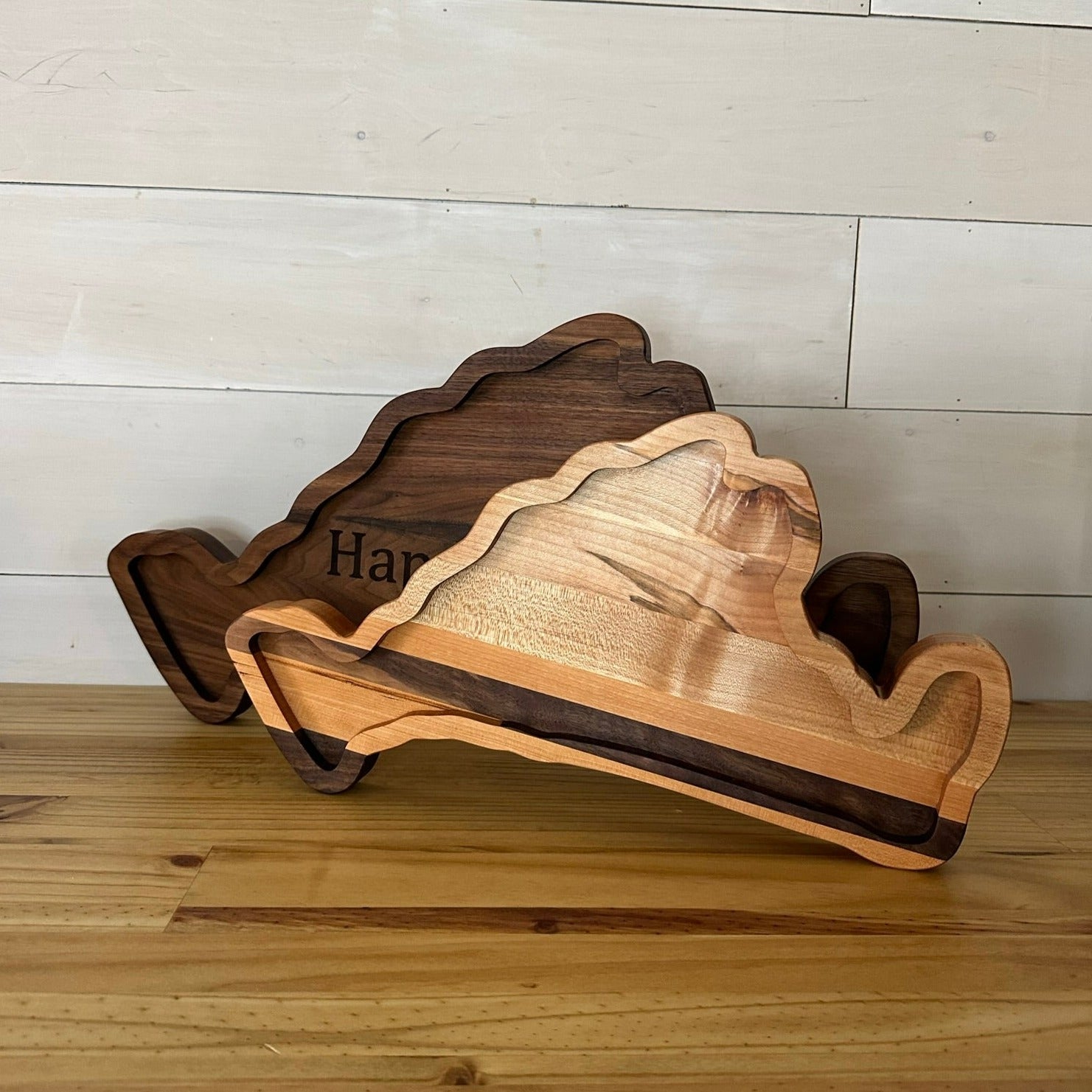 Martha's Vineyard-inspired charcuterie board, crafted from premium wood