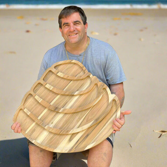 Serving tray shell shaped