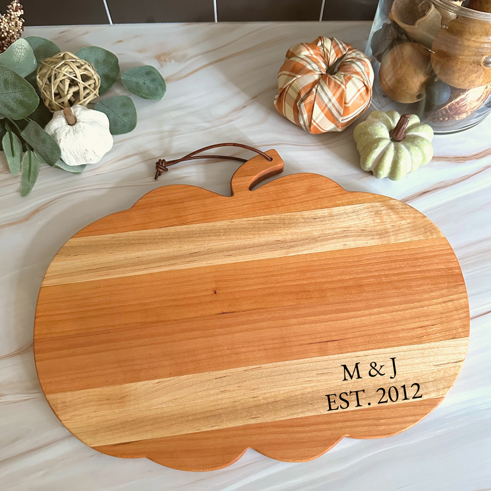 pumpkin cutting board personalized