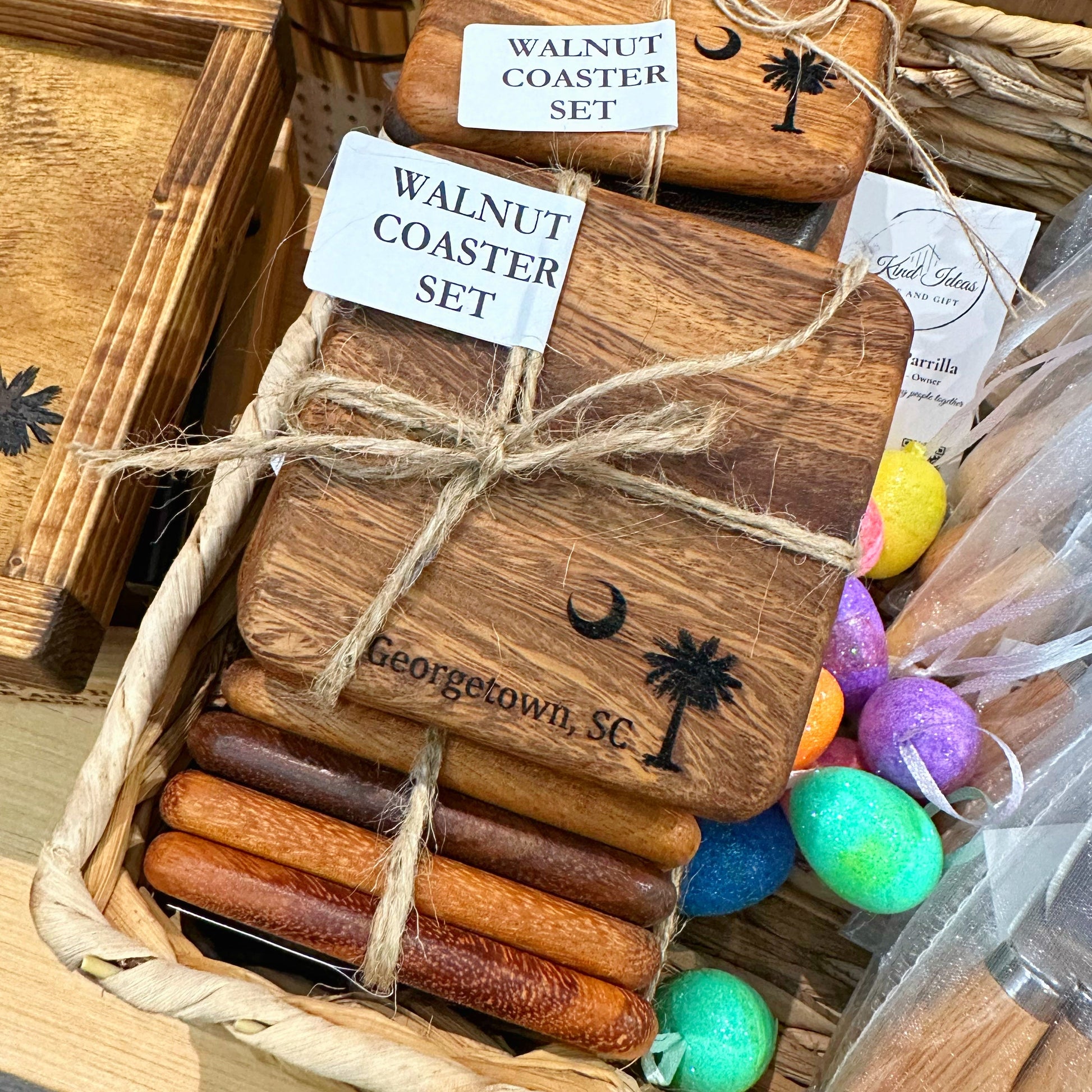 walnut wood coaster personalized