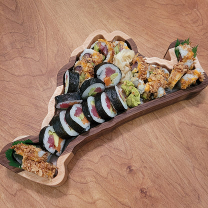 Marthas Vineyard tray handcrafted from premium wood, ideal for organizing essentials or serving appetizers